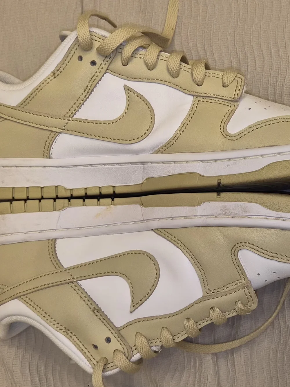 Nike Men’s Athletic Shoes in White and Beige